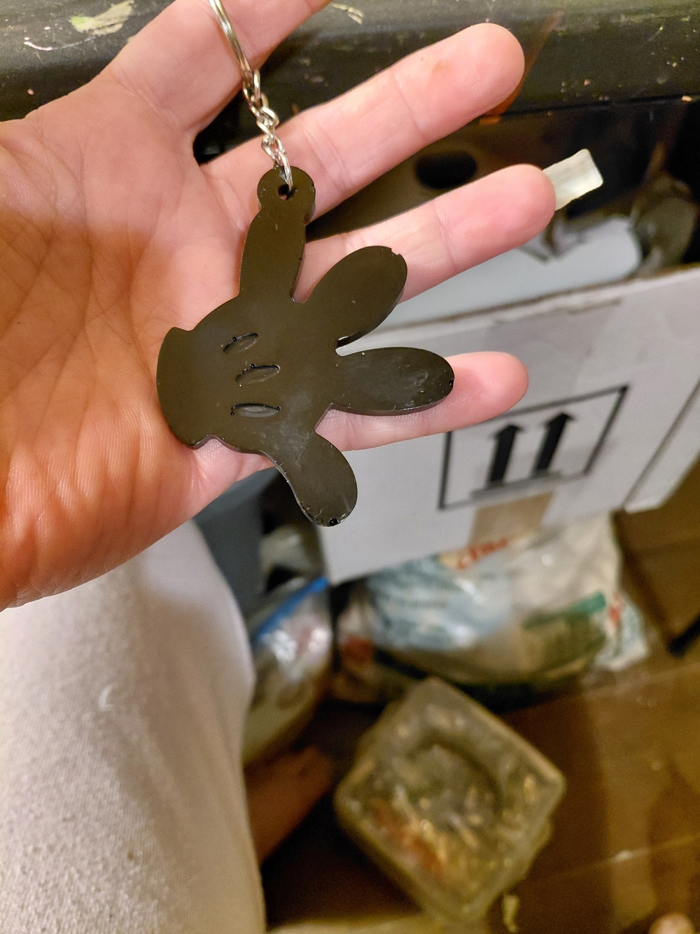 Unbranded Black Glove-Shaped Keychain for Women